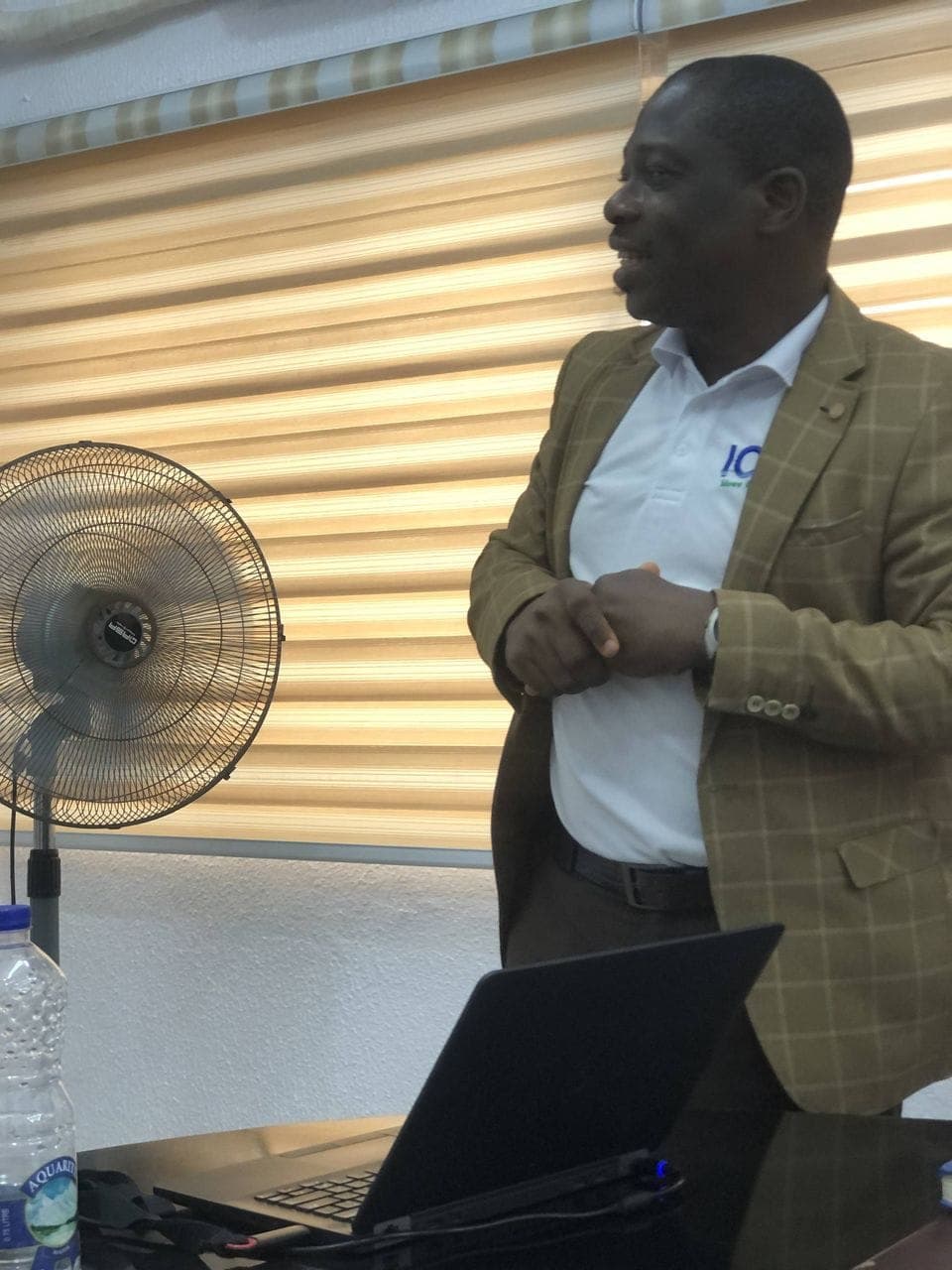 A presenter at a professional training session